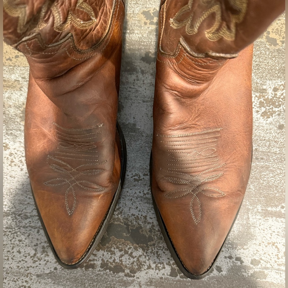 Vintage Justin 2252 Men’s Leather Cowboy Boots.  Made in USA.  Sz 11.5D, EUC - Picture 5 of 9